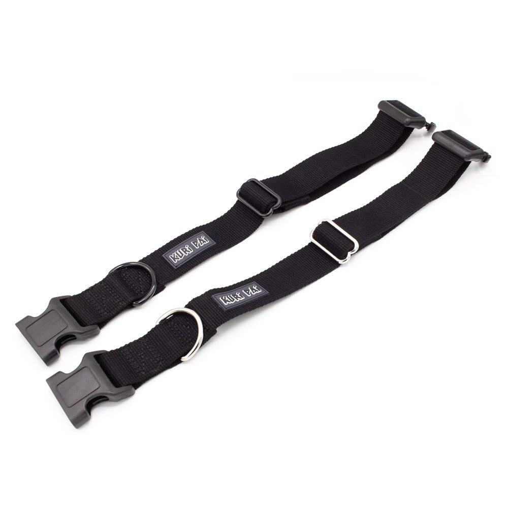 Extra breites Hundehalsband, schwarz