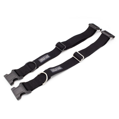 Extra breites Hundehalsband, schwarz