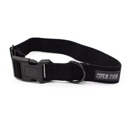 Extra breites Hundehalsband, schwarz