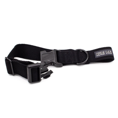 Extra breites Hundehalsband, schwarz