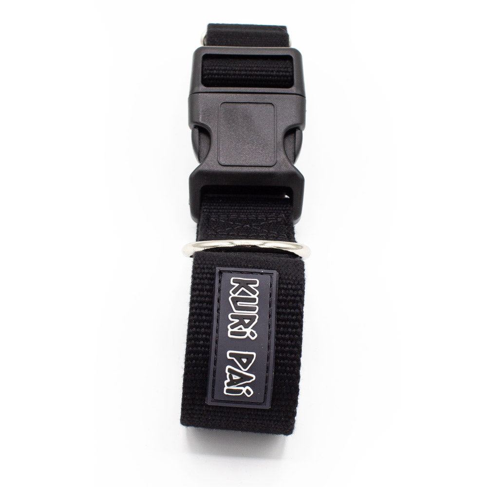 Extra breites Hundehalsband, schwarz