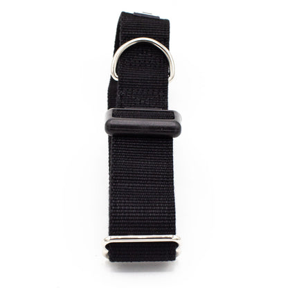 Extra breites Hundehalsband, schwarz