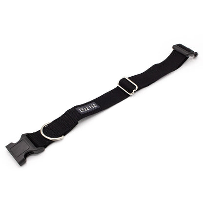 Extra breites Hundehalsband, schwarz