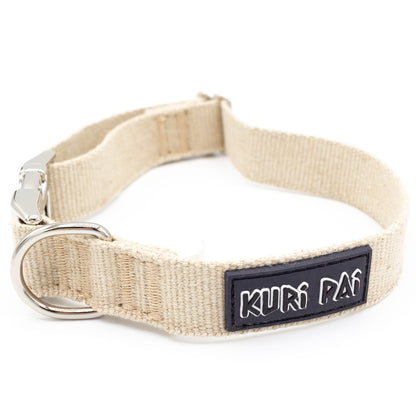 Hundehalsband aus natürlichem Hanf, beige