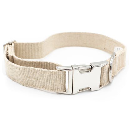 Hundehalsband aus natürlichem Hanf, beige