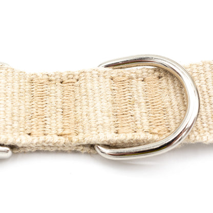 Hundehalsband aus natürlichem Hanf, beige
